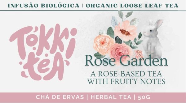 Organic loose leaf fruit tea with rose by Tokki Tea