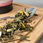 Organic loose leaf green tea and white with citrus flavours by Tokki Tea