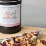 Organic loose leaf fruit tea with rose by Tokki Tea